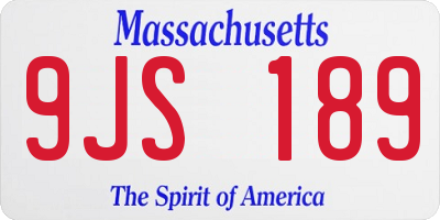 MA license plate 9JS189