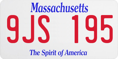 MA license plate 9JS195