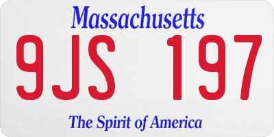 MA license plate 9JS197