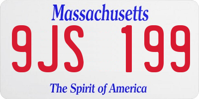 MA license plate 9JS199