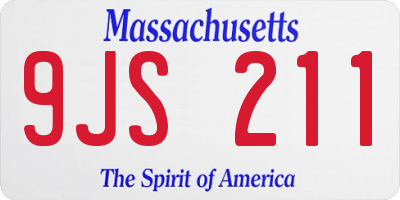 MA license plate 9JS211