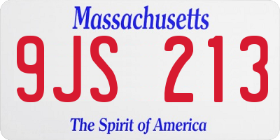 MA license plate 9JS213