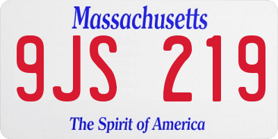MA license plate 9JS219