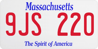 MA license plate 9JS220