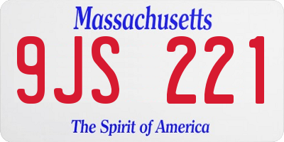 MA license plate 9JS221