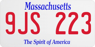 MA license plate 9JS223