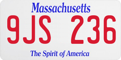MA license plate 9JS236