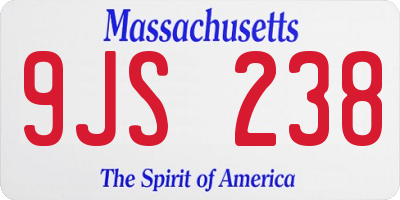 MA license plate 9JS238