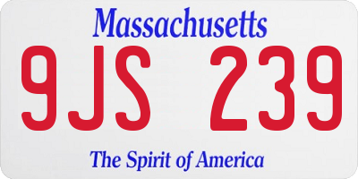 MA license plate 9JS239