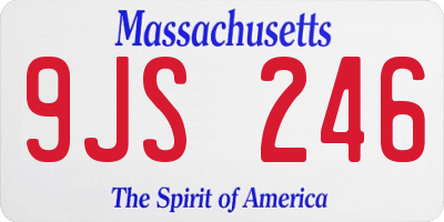 MA license plate 9JS246