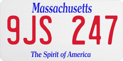 MA license plate 9JS247