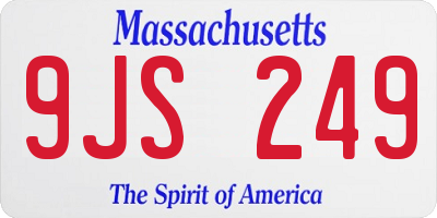 MA license plate 9JS249