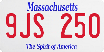 MA license plate 9JS250