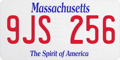 MA license plate 9JS256