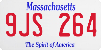 MA license plate 9JS264