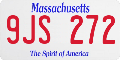 MA license plate 9JS272