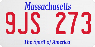 MA license plate 9JS273