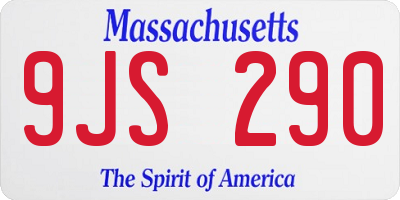 MA license plate 9JS290
