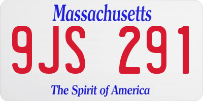 MA license plate 9JS291