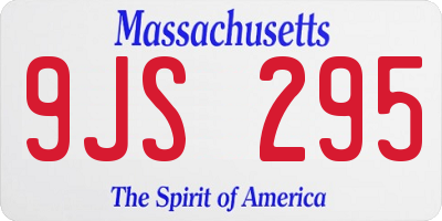 MA license plate 9JS295