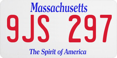 MA license plate 9JS297