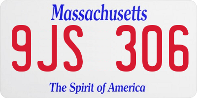 MA license plate 9JS306