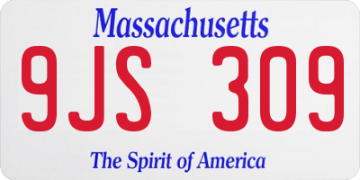 MA license plate 9JS309