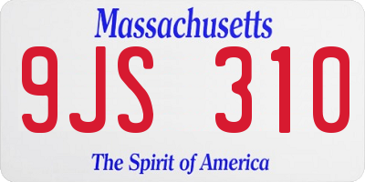MA license plate 9JS310