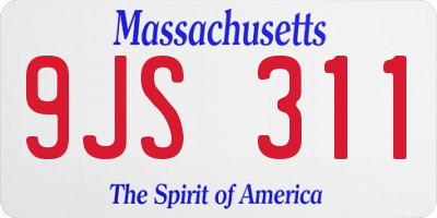 MA license plate 9JS311