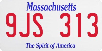 MA license plate 9JS313