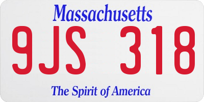 MA license plate 9JS318