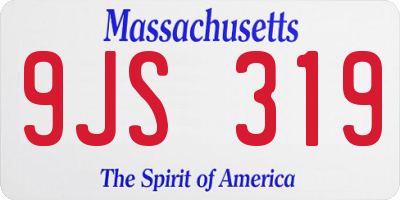 MA license plate 9JS319