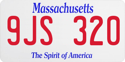MA license plate 9JS320