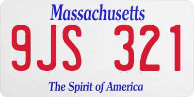 MA license plate 9JS321