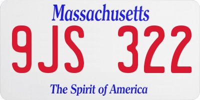 MA license plate 9JS322
