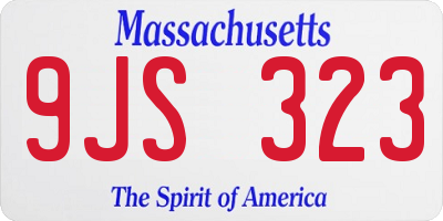 MA license plate 9JS323