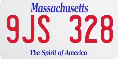 MA license plate 9JS328