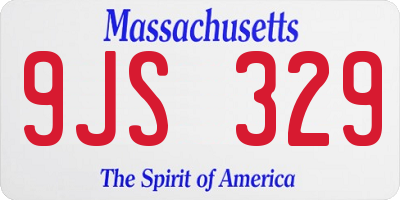 MA license plate 9JS329