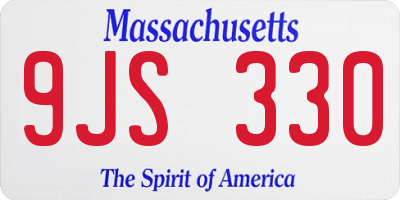 MA license plate 9JS330