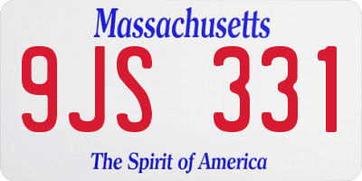 MA license plate 9JS331