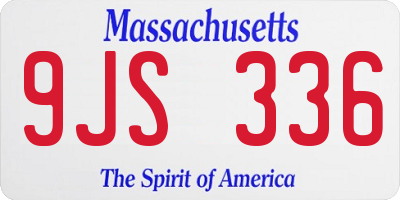 MA license plate 9JS336