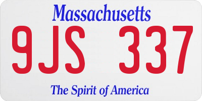 MA license plate 9JS337