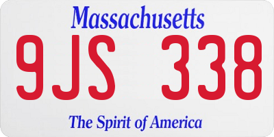 MA license plate 9JS338