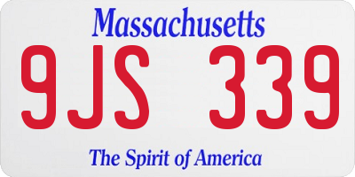 MA license plate 9JS339