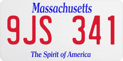 MA license plate 9JS341
