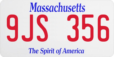 MA license plate 9JS356