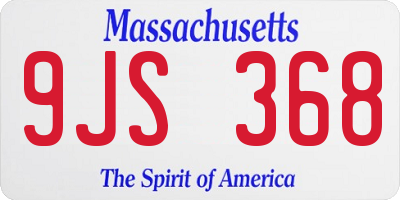 MA license plate 9JS368