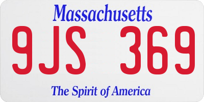 MA license plate 9JS369