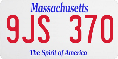 MA license plate 9JS370