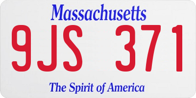 MA license plate 9JS371